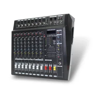 8-CHANNEL POWERED MIXER WITH MP3 & BLUETOOTH PLAYER